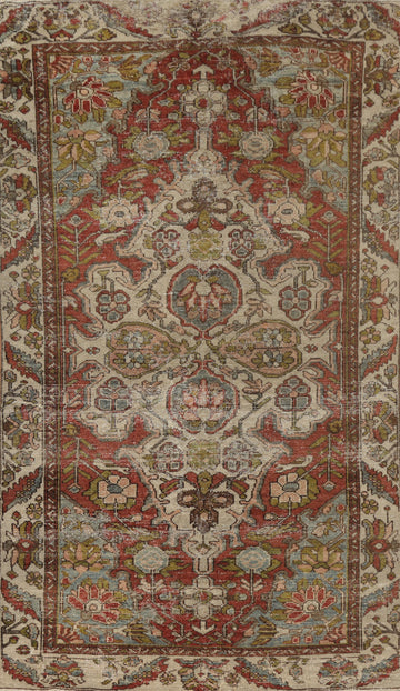 Vegetable Dye Antique Bakhtiari Persian Rug 4x7