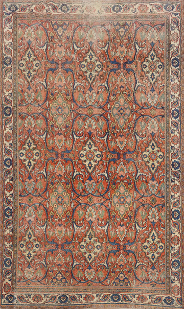 Pre-1900 Vegetable Dye Dorokhsh Persian Area Rug 7x10