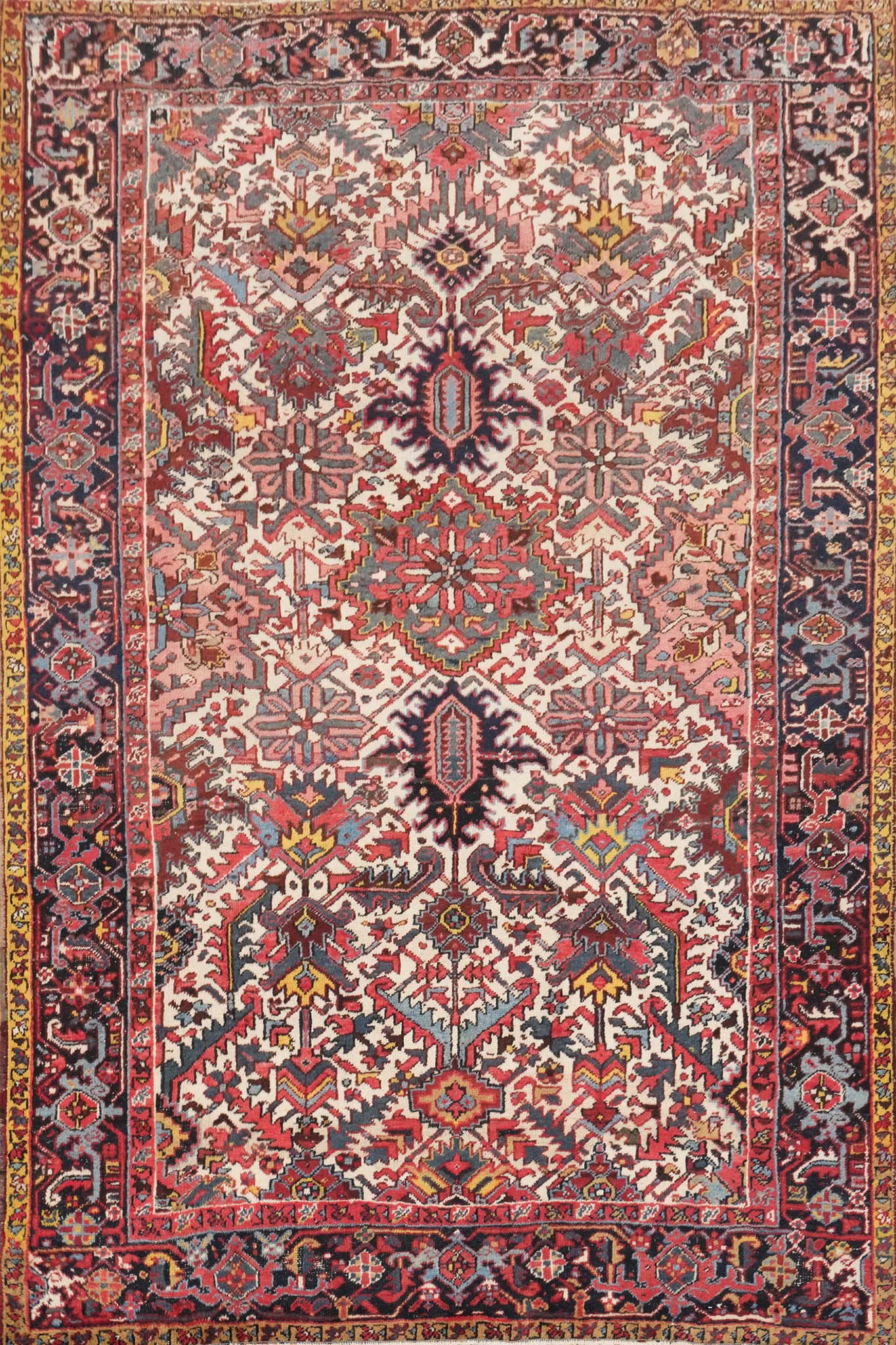 Vegetable Dye Heriz Persian Area Rug 7x10