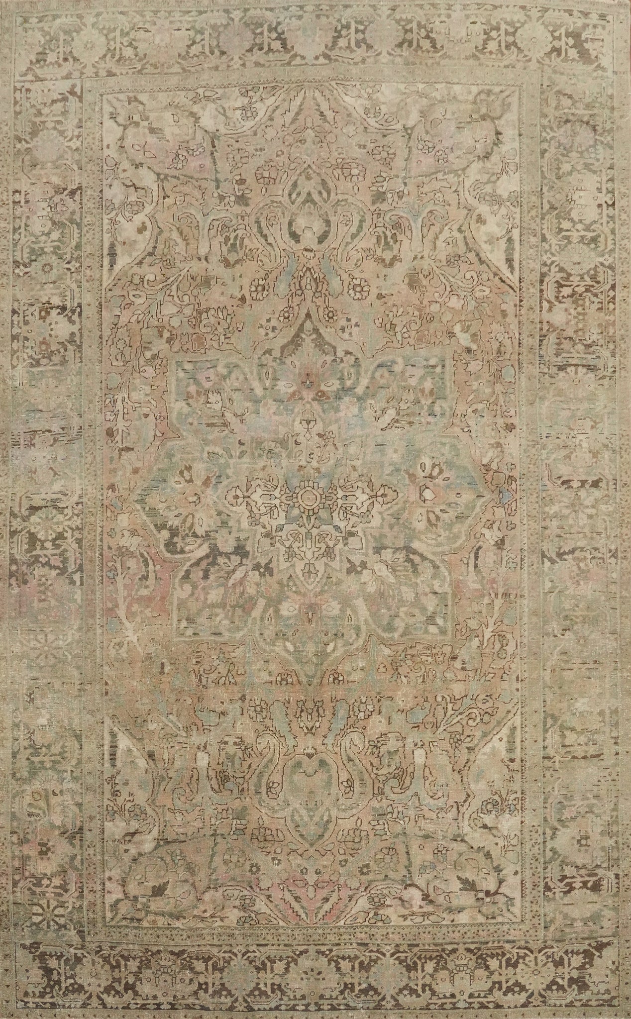 Antique Vegetable Dye Heriz Persian Area Rug 8x12