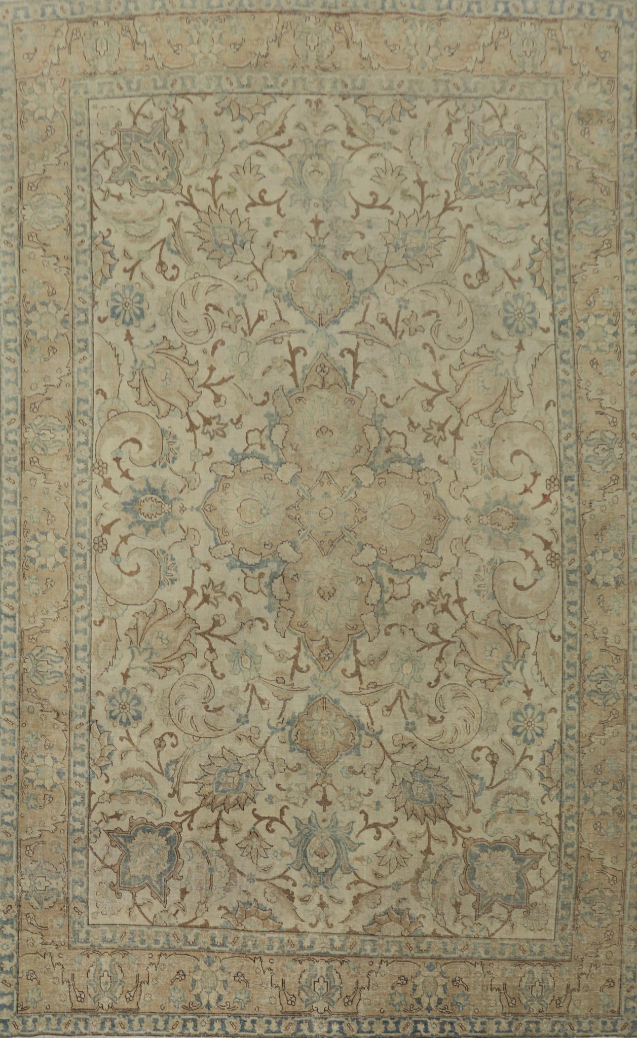 Antique Vegetable Dye Tabriz Persian Area Rug 7x11
