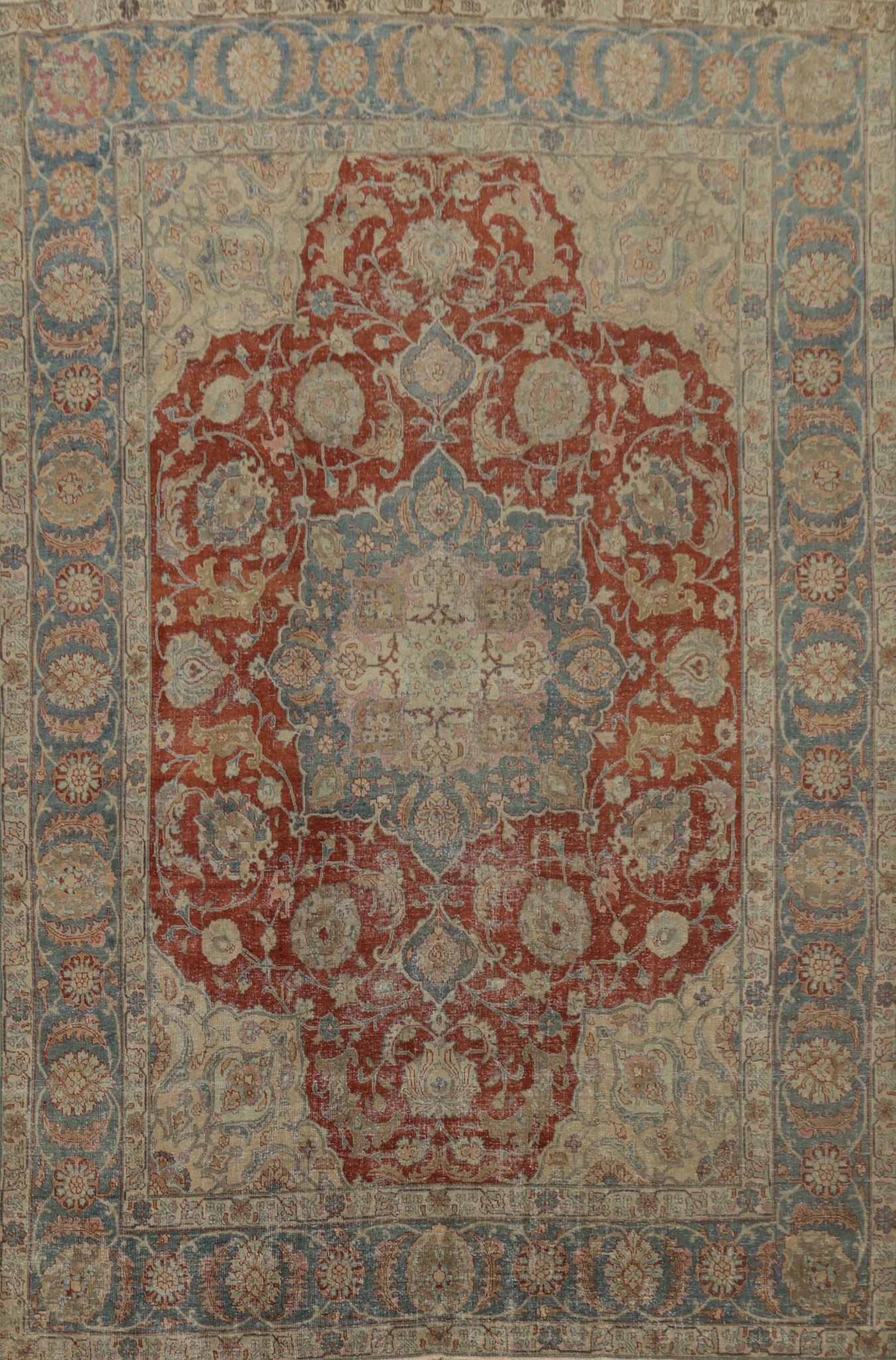 Antique Vegetable Dye Tabriz Persian Area Rug 8x10