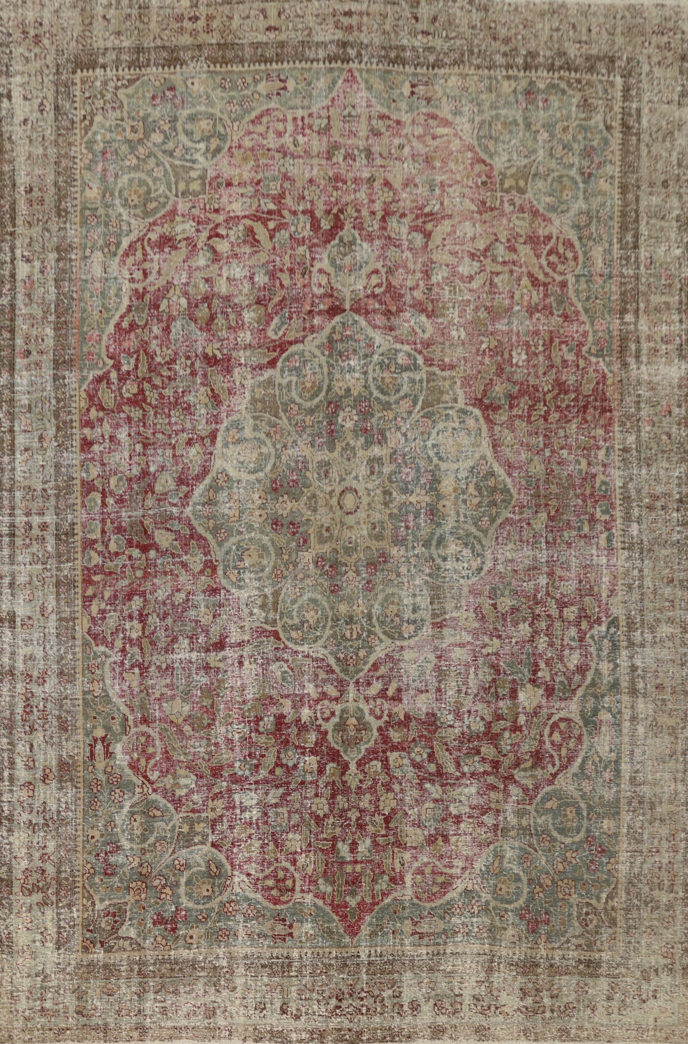 Antique Vegetable Dye Tabriz Persian Area Rug 9x12