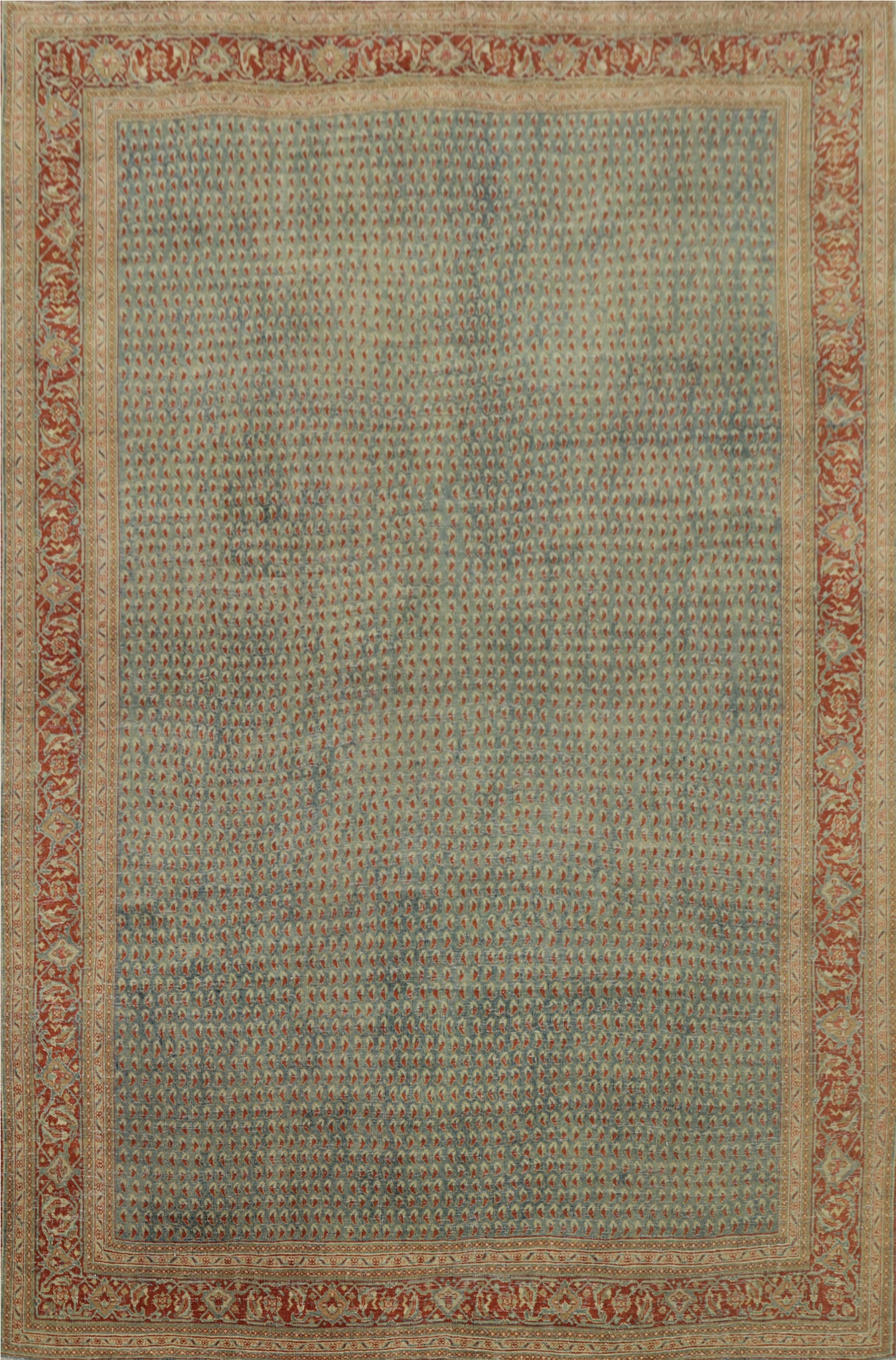 Antique Vegetable Dye Mahal Persian Area Rug 9x11