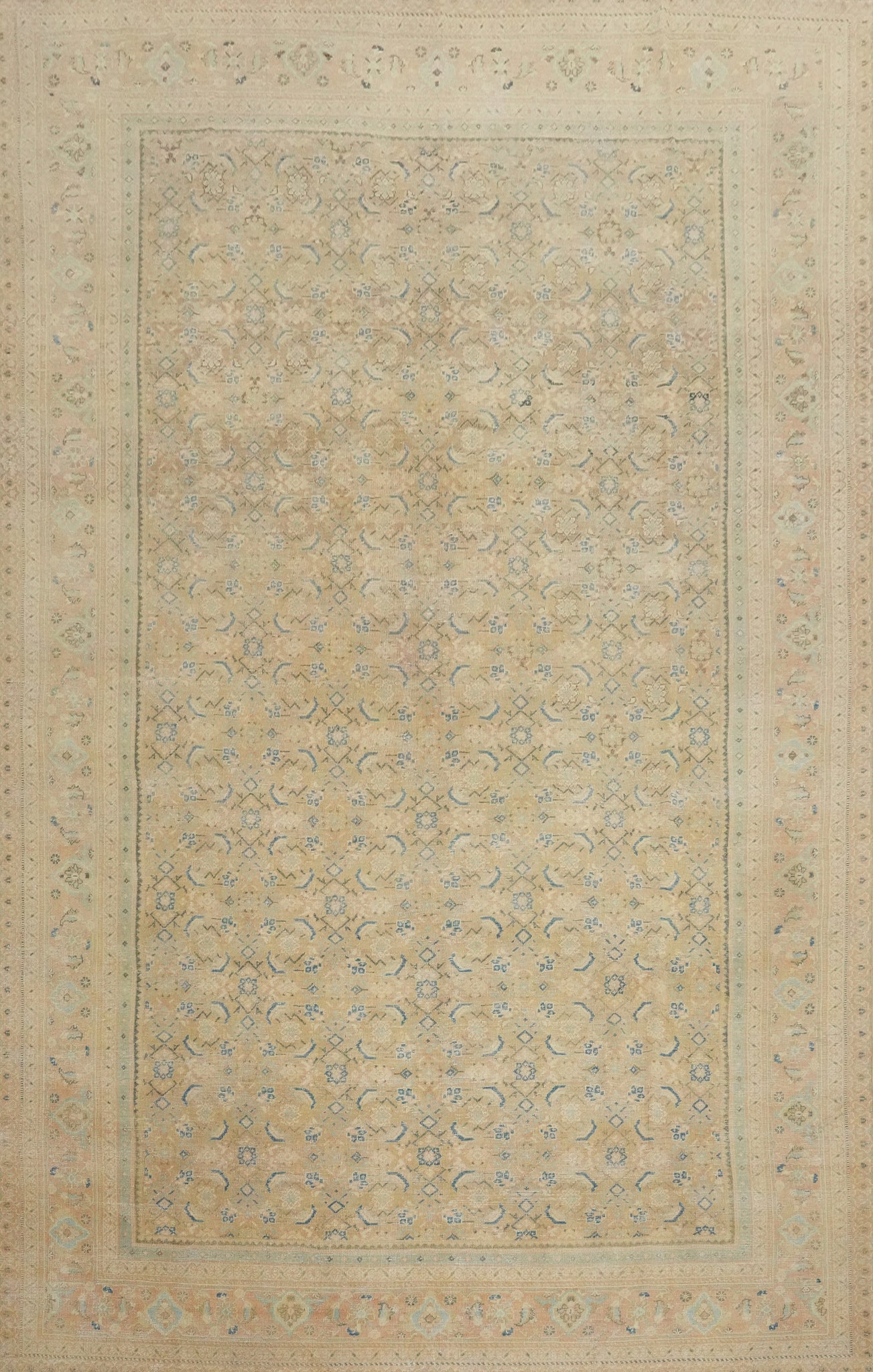 Antique Vegetable Dye Mahal Persian Area Rug 9x13