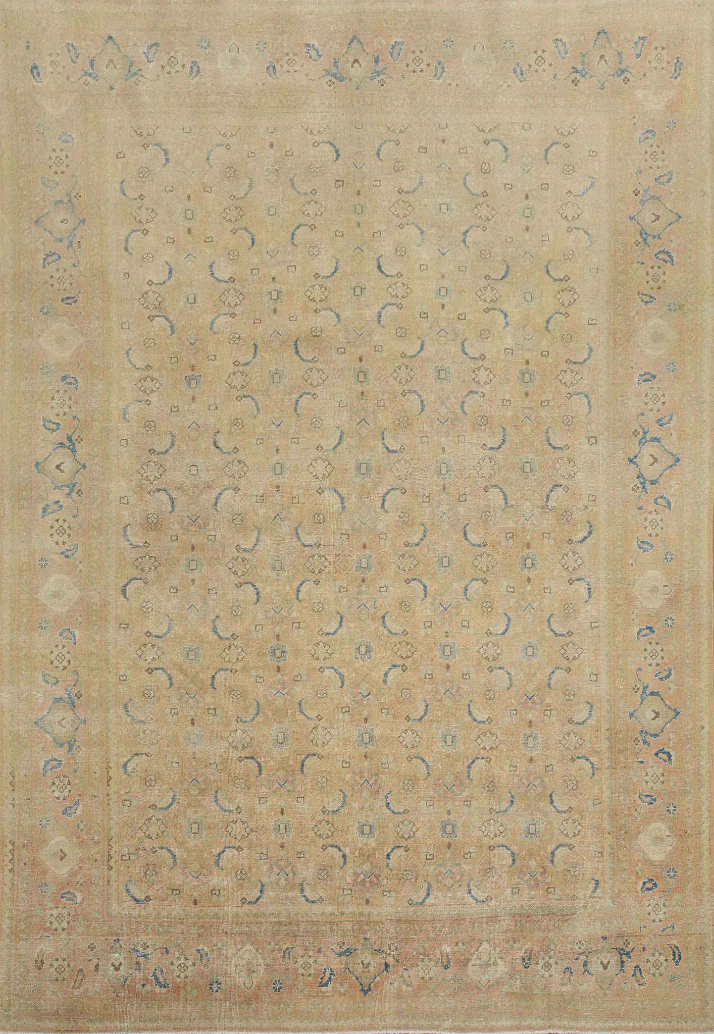 Antique Vegetable Dye Tabriz Persian Area Rug 10x13