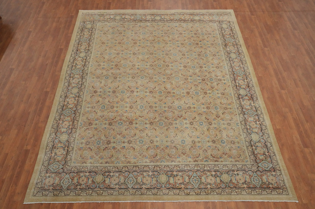 Antique Vegetable Dye Sultanabad Persian Area Rug 10x13