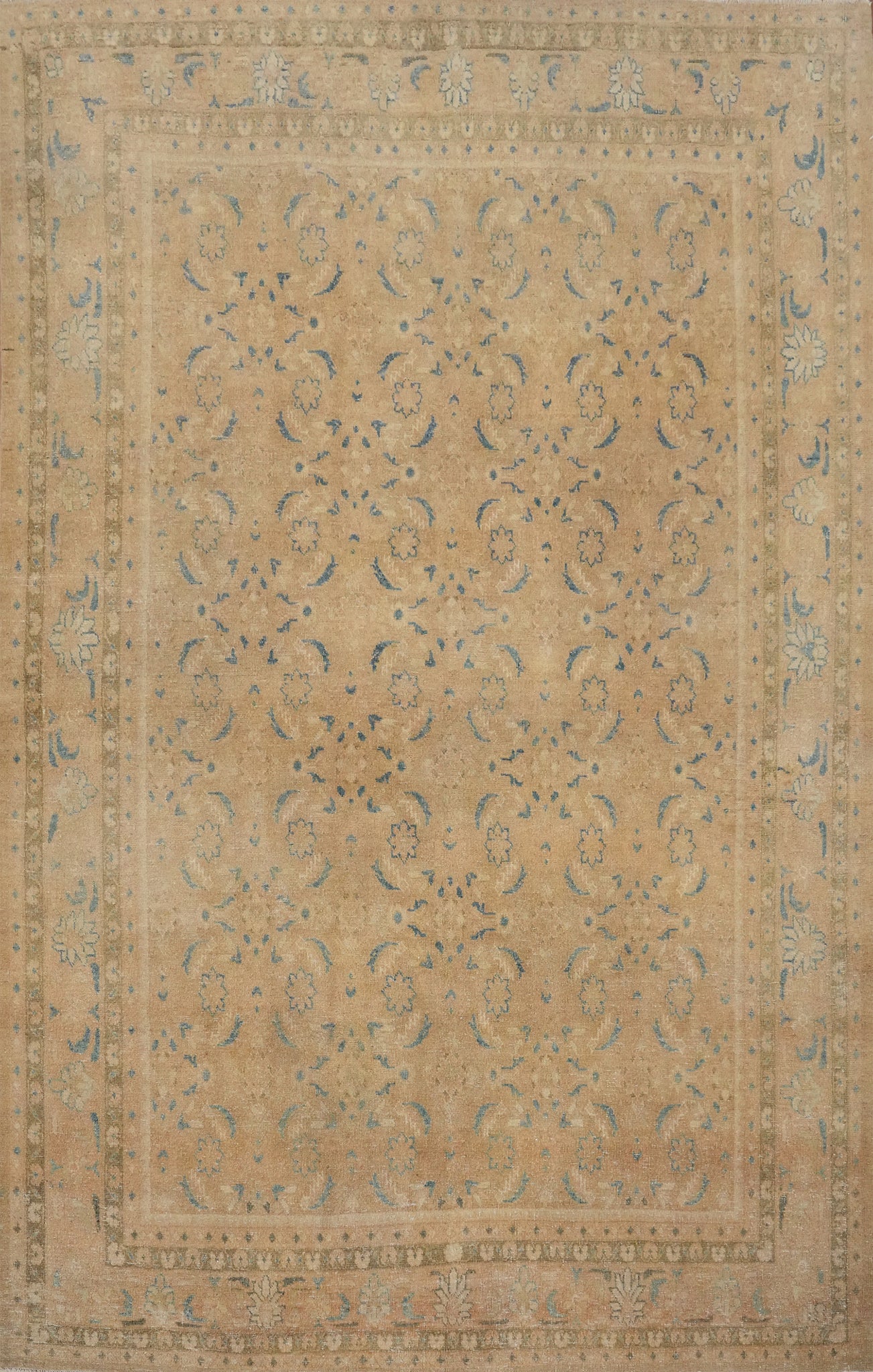 Antique Vegetable Dye Tabriz Persian Area Rug 7x10