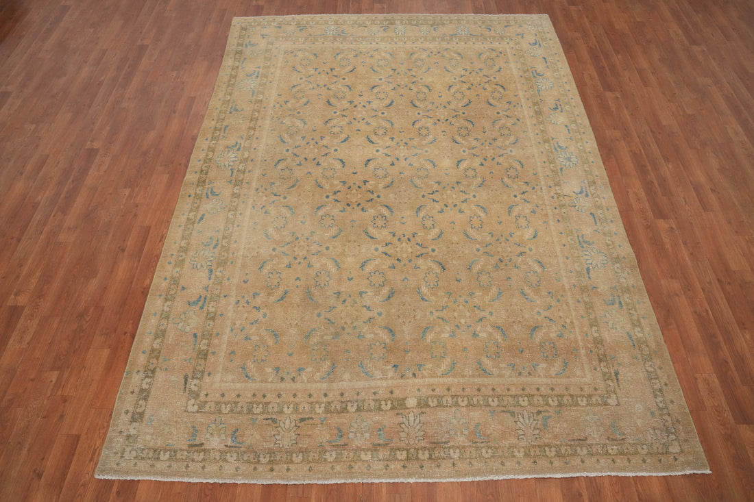 Antique Vegetable Dye Tabriz Persian Area Rug 7x10