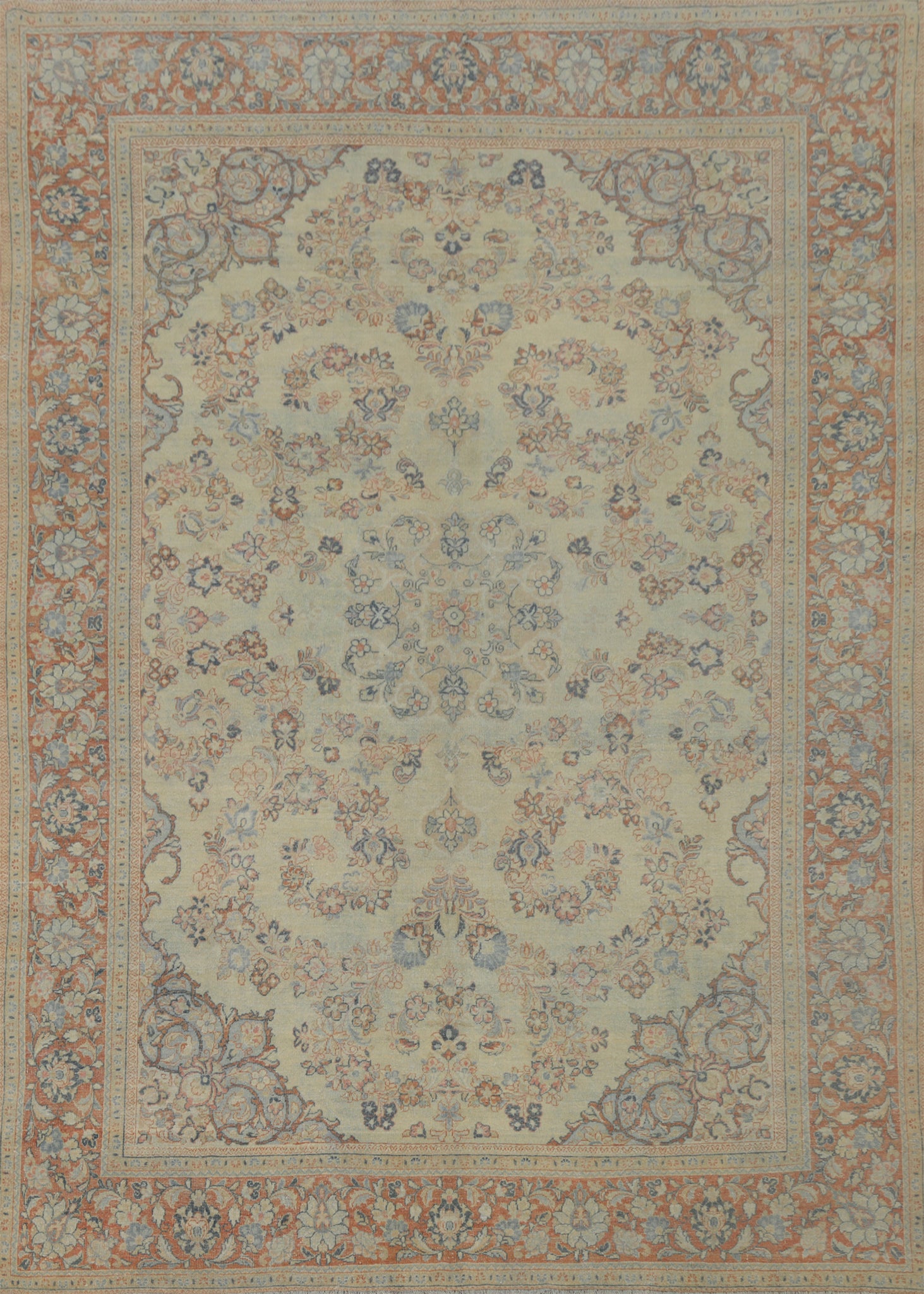 Antique Vegetable Dye Mahal Persian Area Rug 10x13