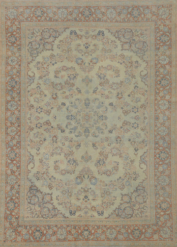 Antique Vegetable Dye Mahal Persian Area Rug 10x13