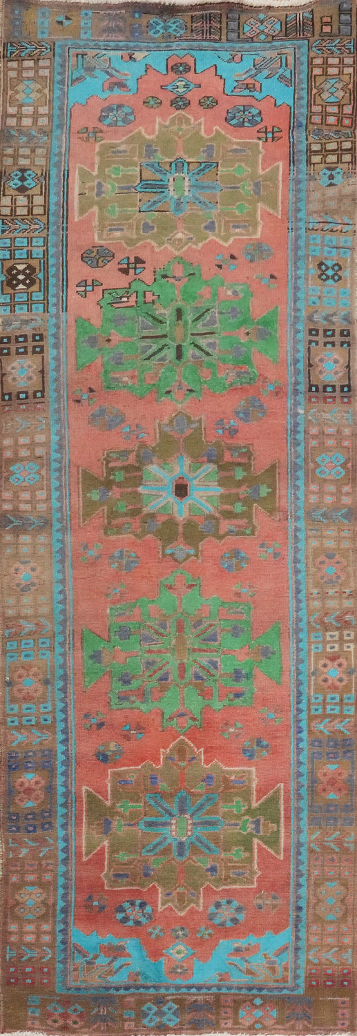 Geometric Hamedan Persian Runner Rug 3x10
