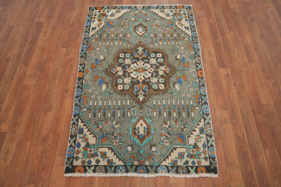 Vintage Wool Handmade Tabriz Persian Rug 3x5