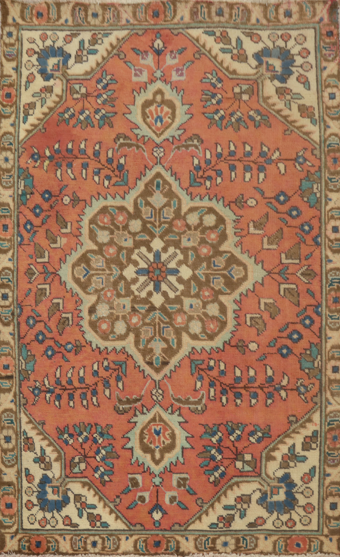 Handmade Wool Floral Tabriz Persian Rug 3x5