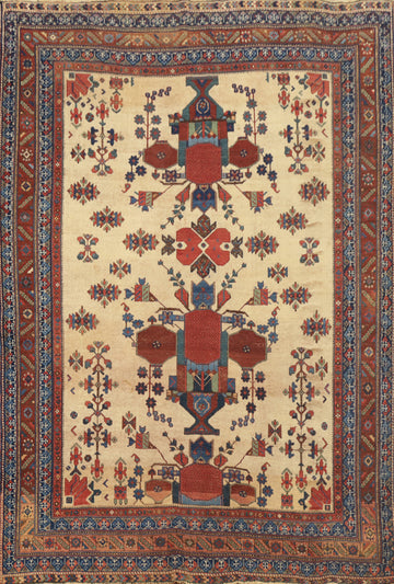 Antique Vegetable Dye  Sirjan Persian Rug 5x7