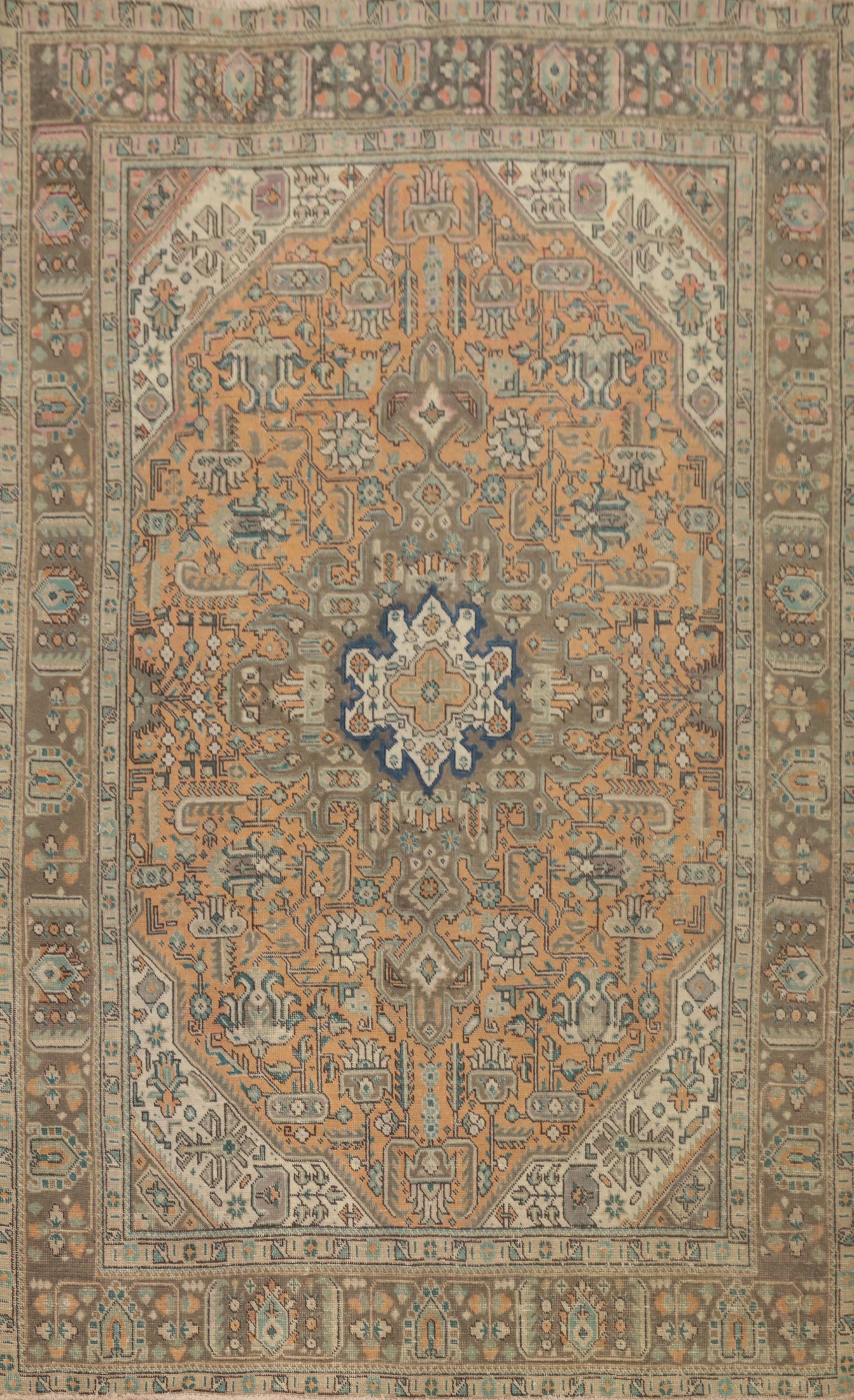 Traditional Wool Tabriz Persian Area Rug 6x9