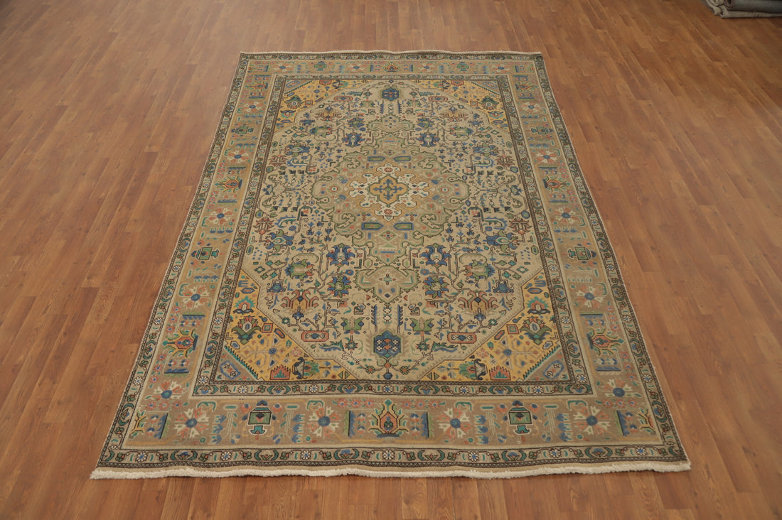 Handmade Wool Tabriz Persian Area Rug 6x10