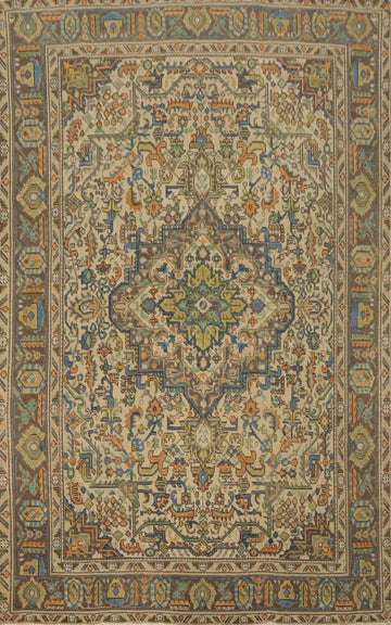 Handmade Wool Tabriz Persian Area Rug 6x9