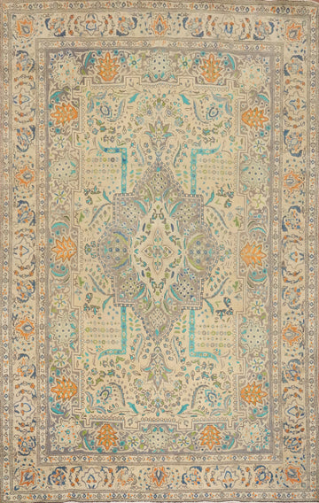 Traditional Wool Floral Tabriz Persian Area Rug 7x10
