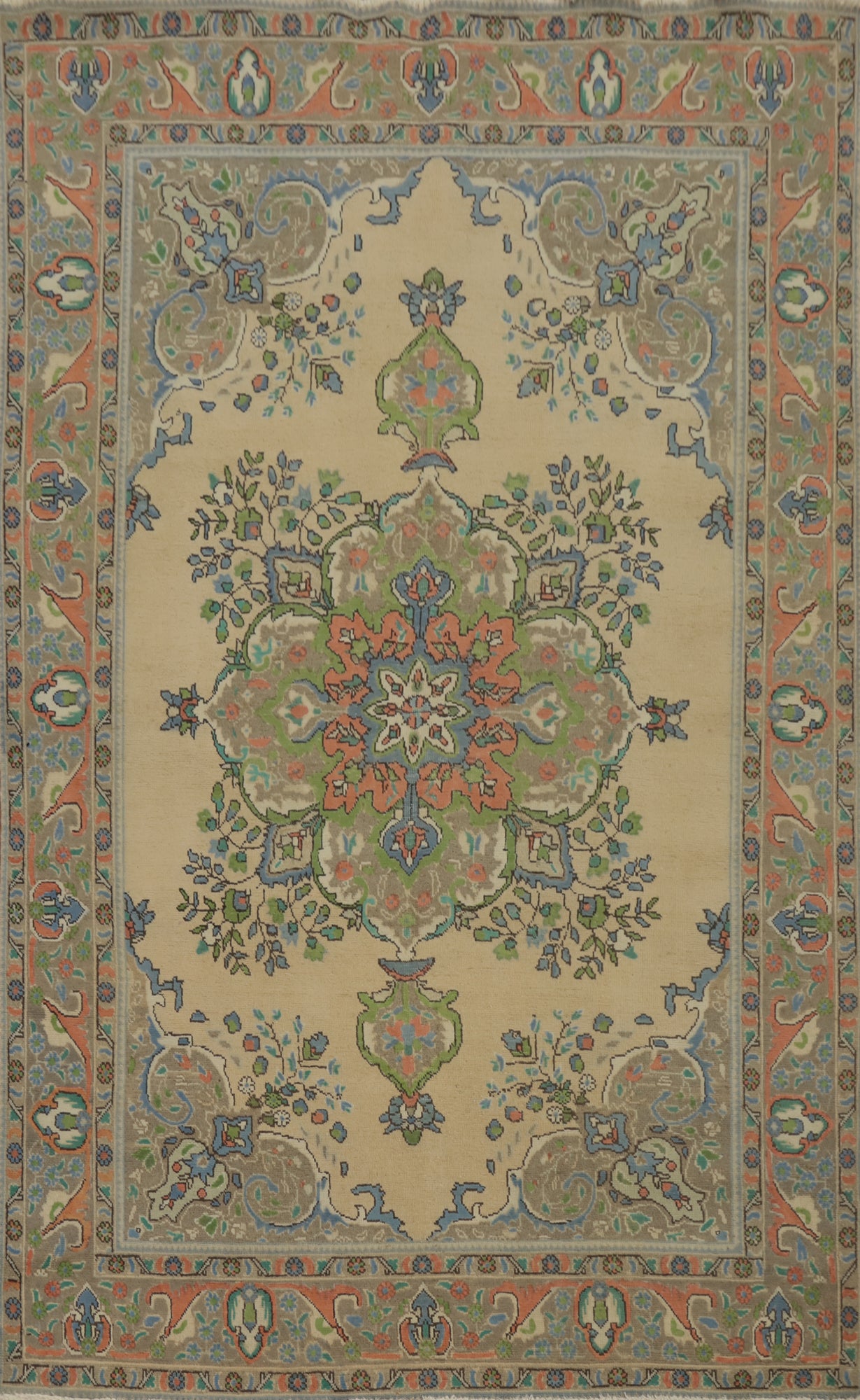 Traditional Wool Tabriz Persian Area Rug 7x10
