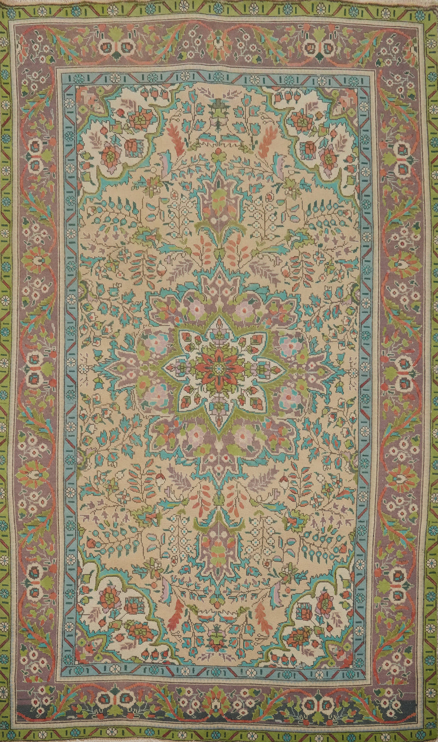 Vintage Wool Tabriz Persian Area Rug 6x10