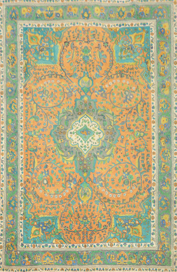 Handmade Floral Tabriz Persian Area Rug 6x9