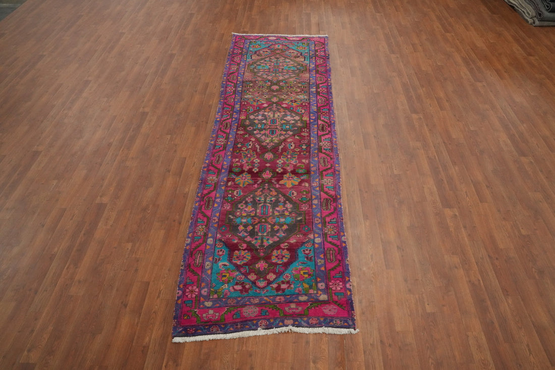 Handmade Wool Ardebil Persian Runner Rug 3x11
