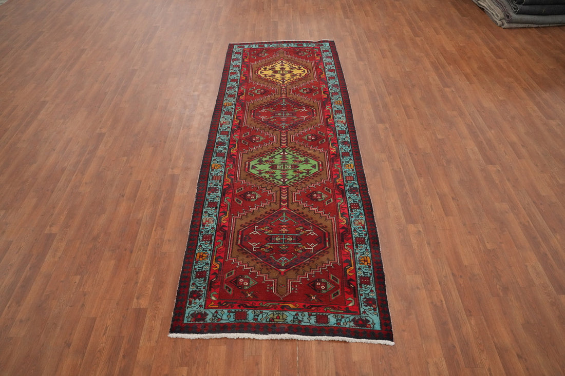 Geometric Ardebil Persian Runner Rug 4x10
