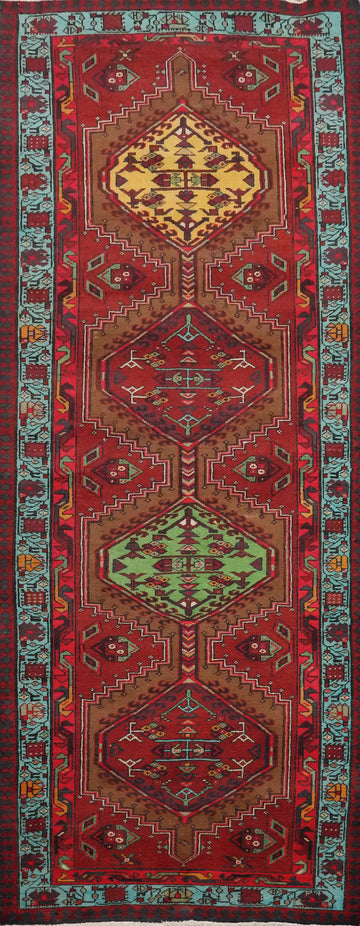 Geometric Ardebil Persian Runner Rug 4x10