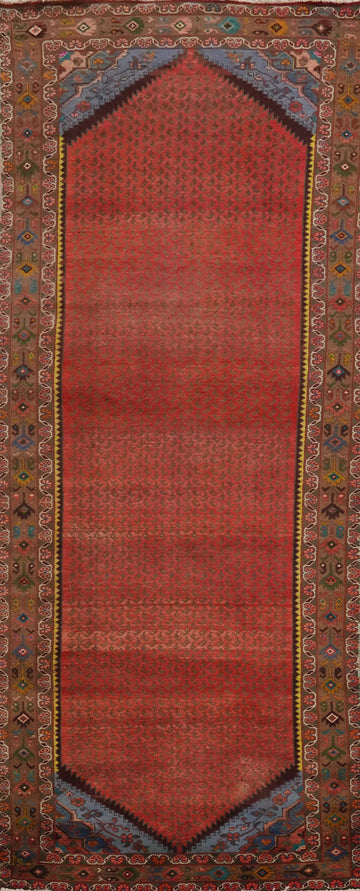 Vintage Wool Botemir Persian Runner Rug 4x10