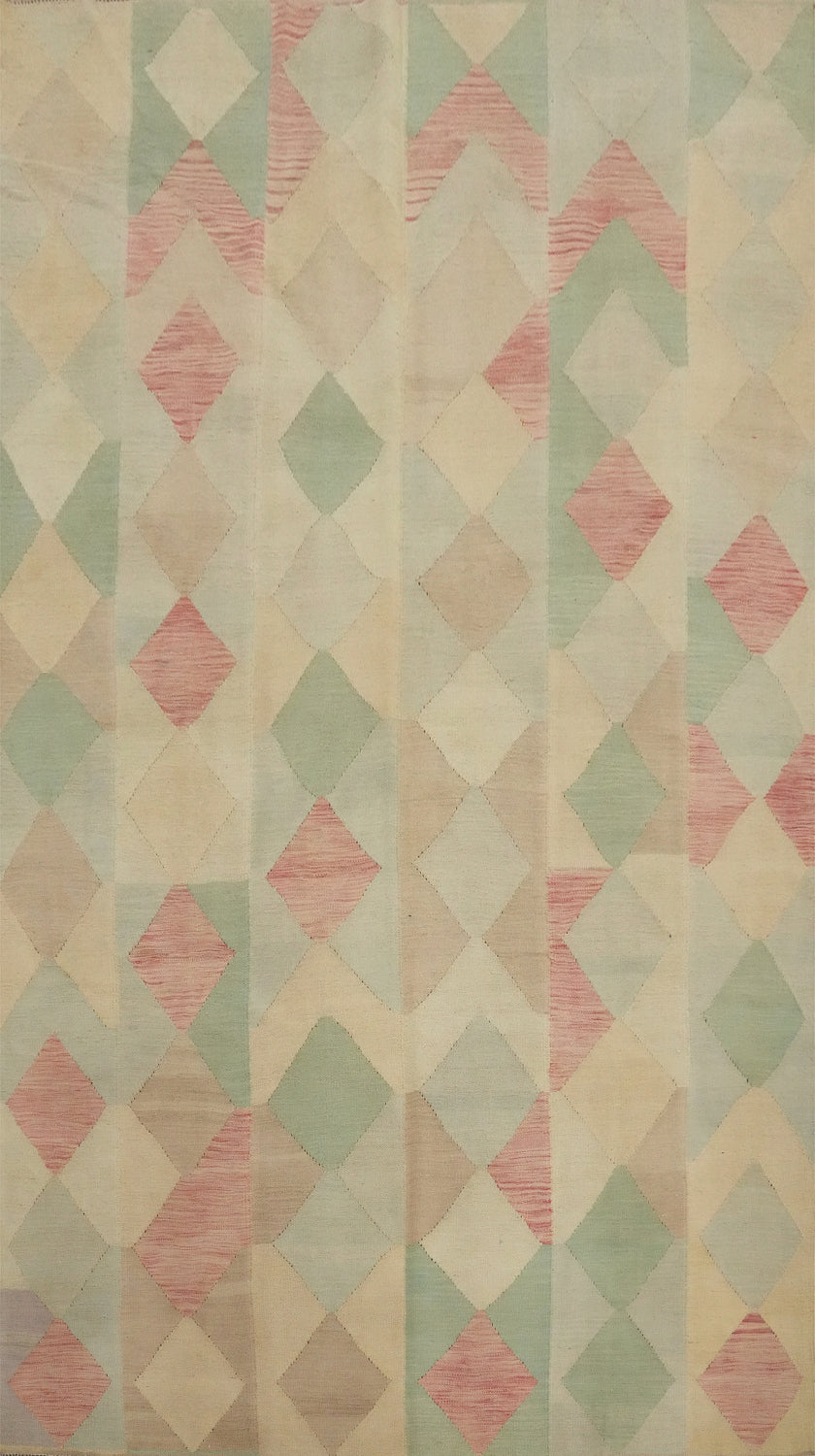 Vegetable Dye Wool Kilim Flat Weave Area Rug 6x10