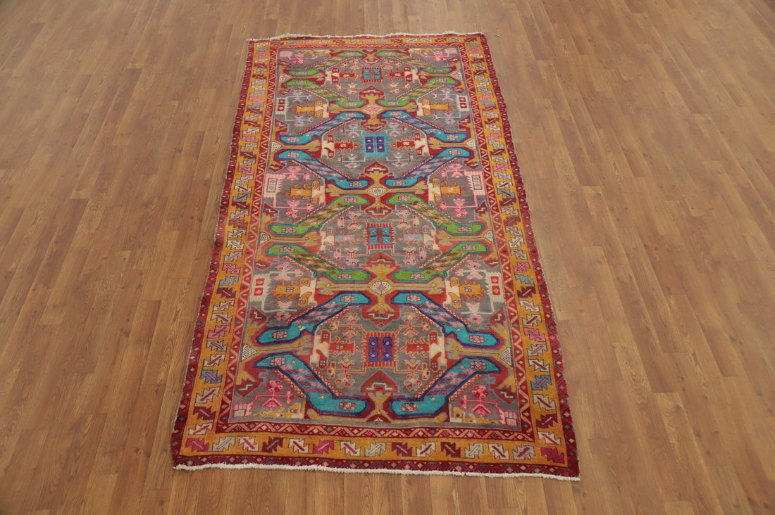 Tribal Geometric Meshkin Persian Rug 4x8