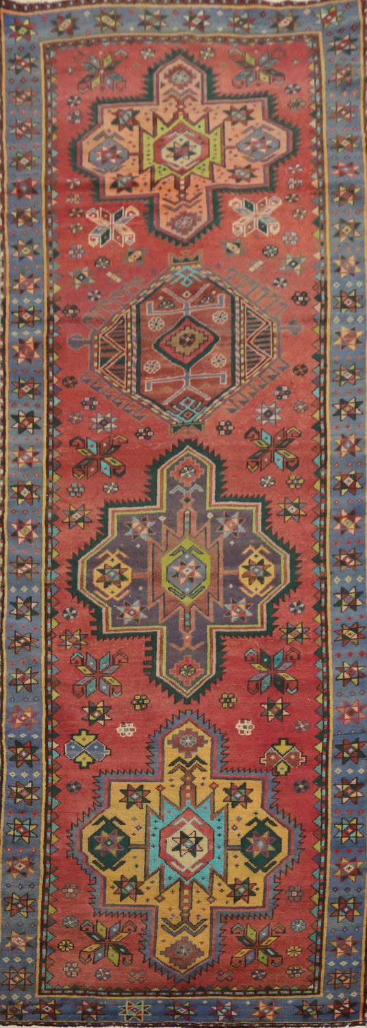 Vegetable Dye Heriz Persian Runner Rug 4x12