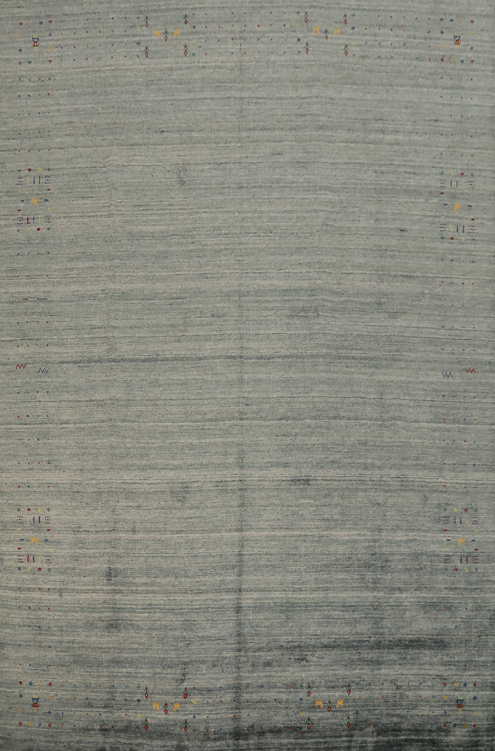 Tribal Gabbeh Handmade Gray Area Rug 10x12