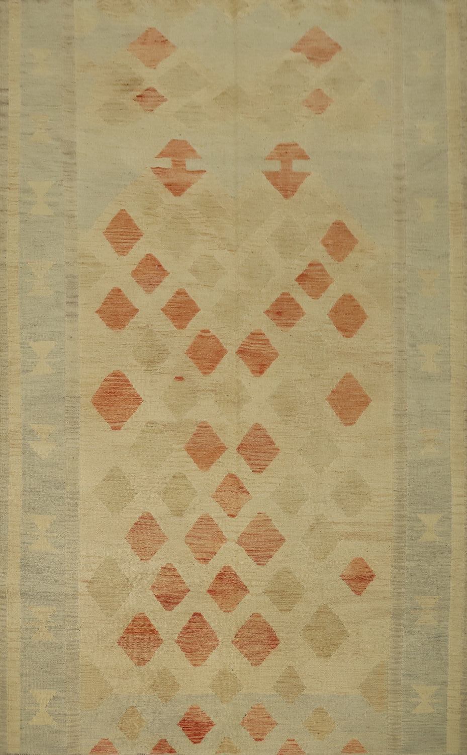 Vegetable Dye Geometric Kilim Flat Weave Area Rug 6x9