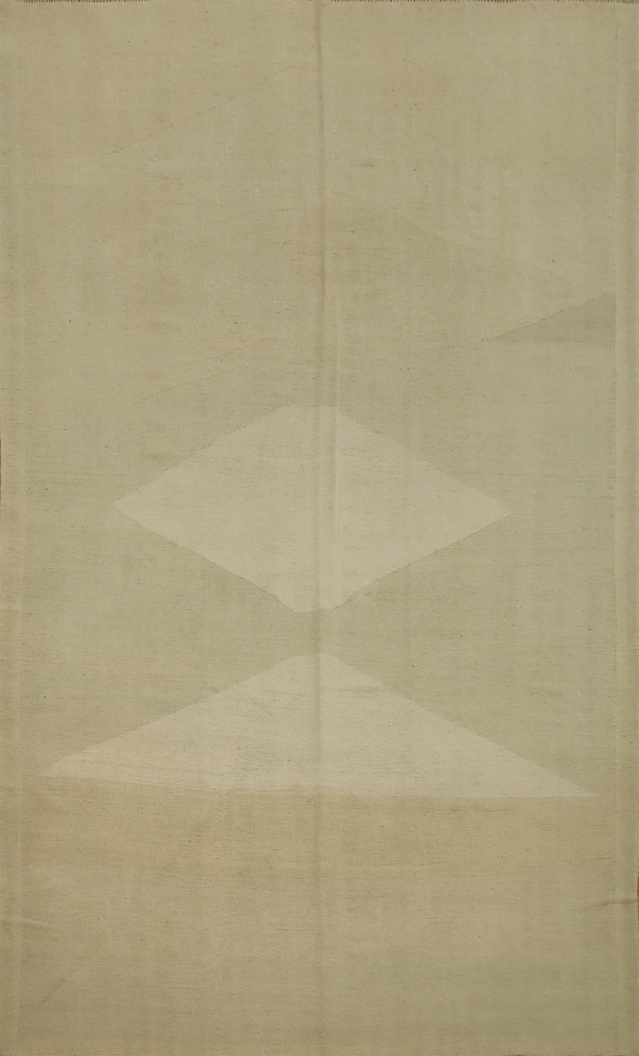 Neutral Tone Kilim Area Rug 6x10 Highlighting Gentle Geometric Shapes