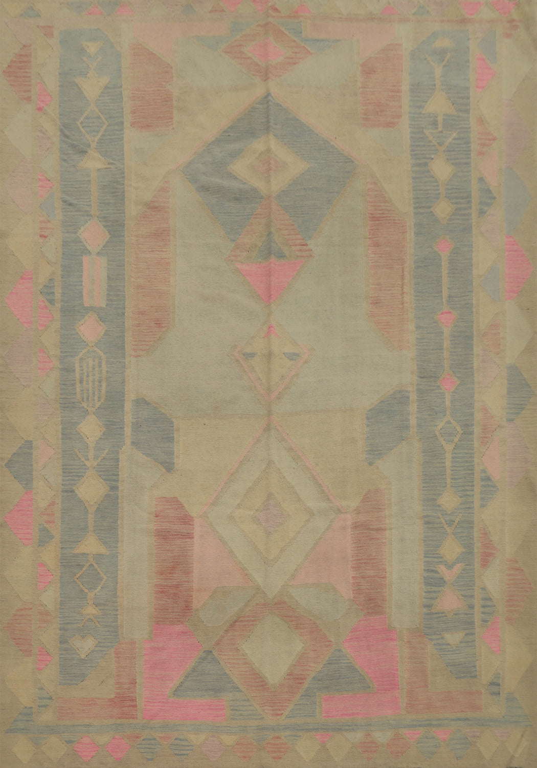 Vegetable Dye Geometric Kilim Handwoven Area Rug 8x10