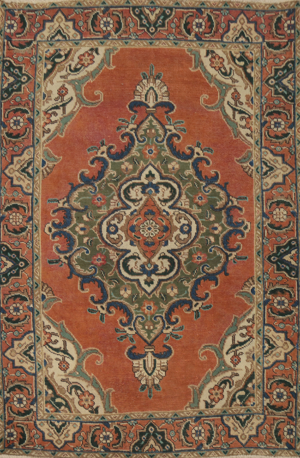 Traditional Wool Medallion Tabriz Persian Rug 4x6