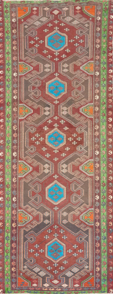 Handmade Wool Bakhtiari Persian Runner Rug 4x10