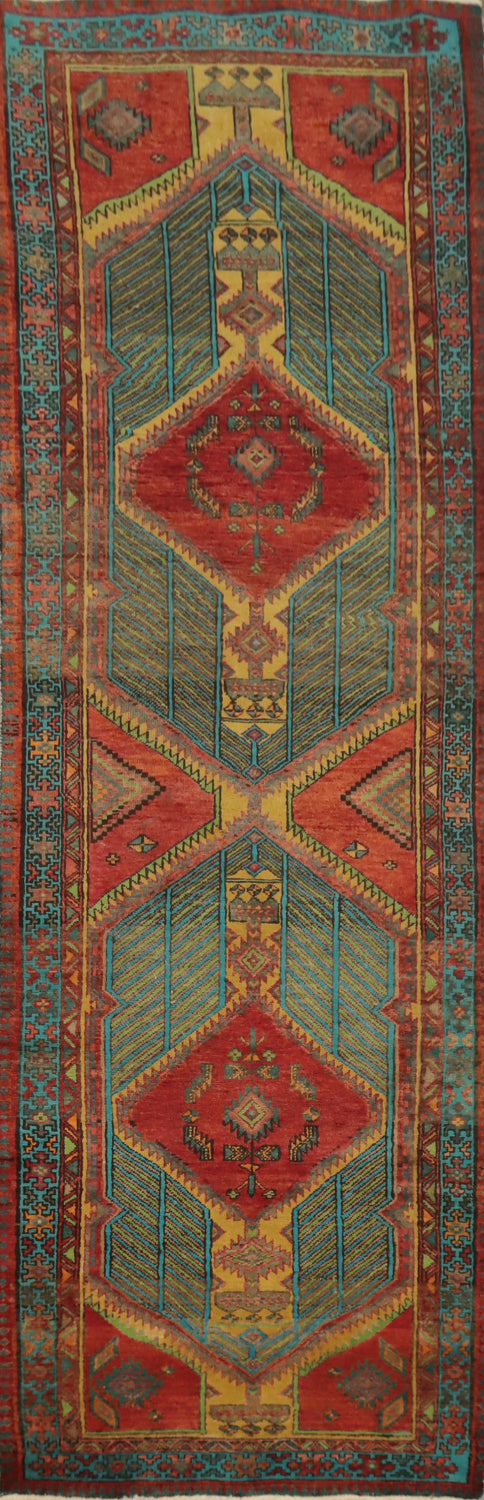 Geometric Wool Ardebil Persian Runner Rug 3x11
