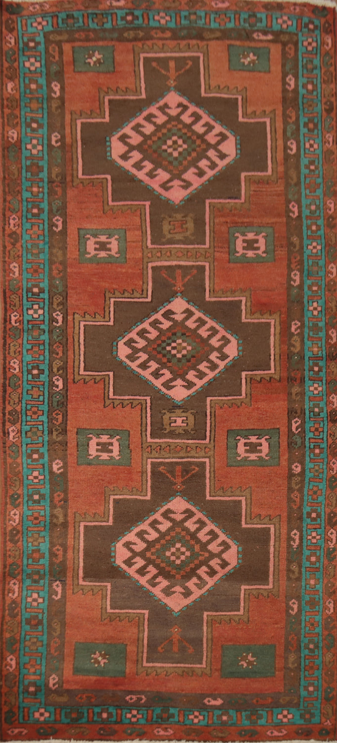 Geometric Ardebil Persian Runner Rug 4x9