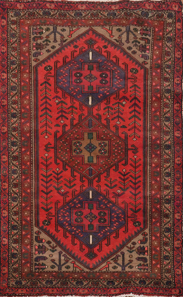 Handmade Wool Hamedan Persian Rug 3x5