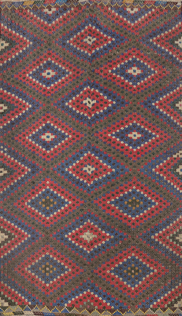Vegetable Dye Kilim Turkish Area Rug 5x9