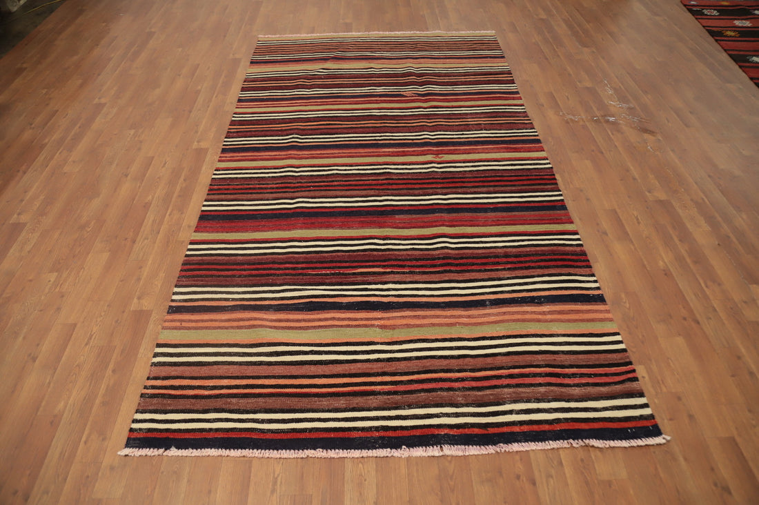 Vegetable Dye Kilim Turkish Area Rug 5x9