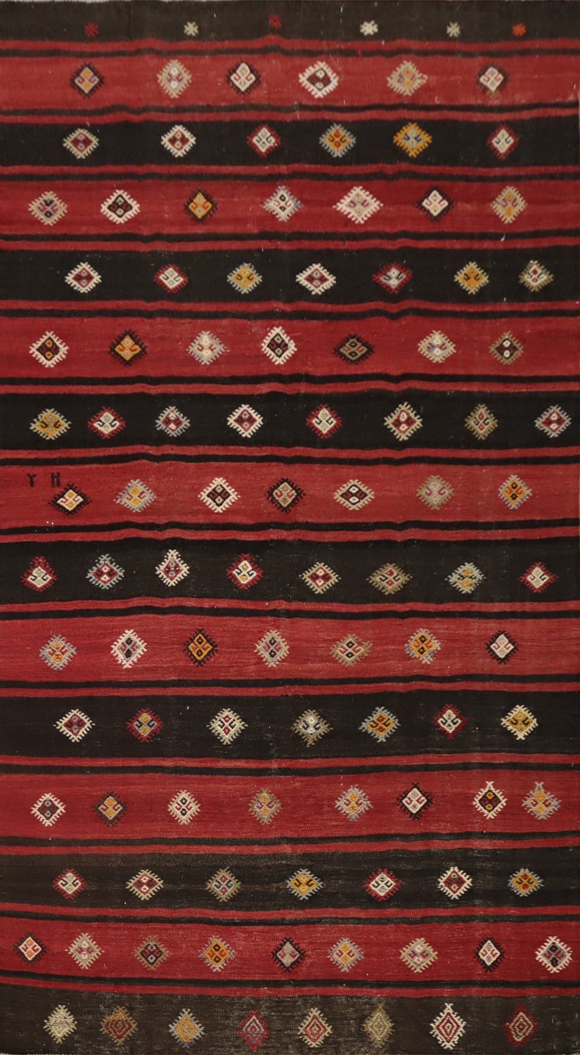 Vegetable Dye Kilim Turkish Area Rug 5x10