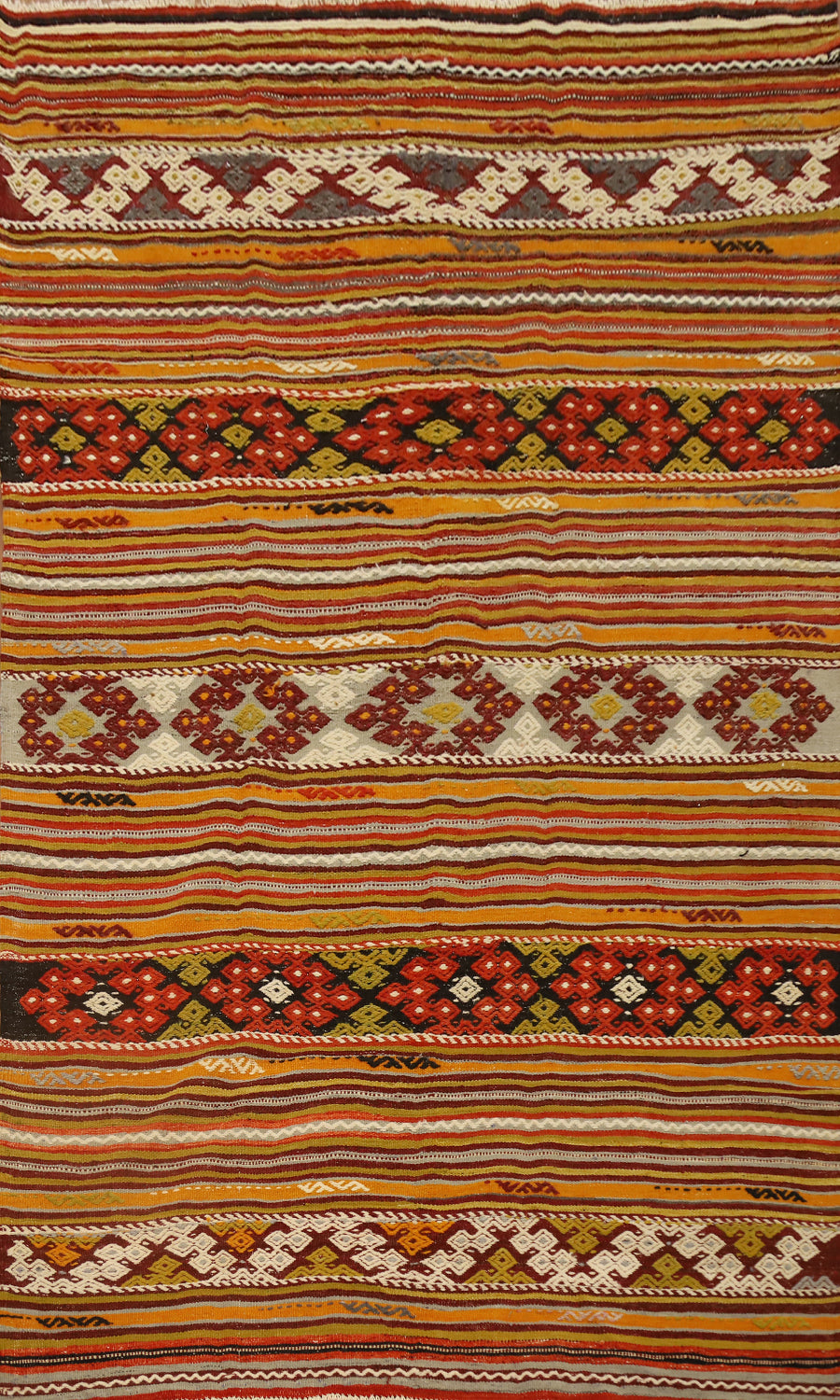Vegetable Dye Kilim Turkish Area Rug 6x9