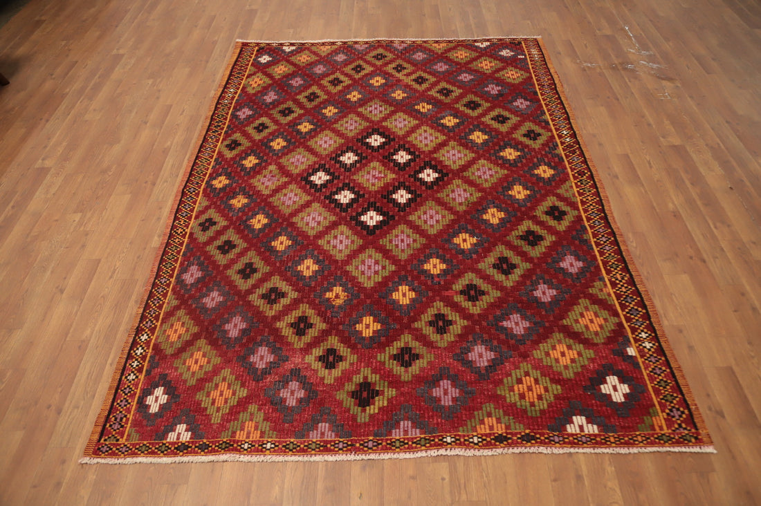 Vegetable Dye Kilim Turkish Rug 5x7
