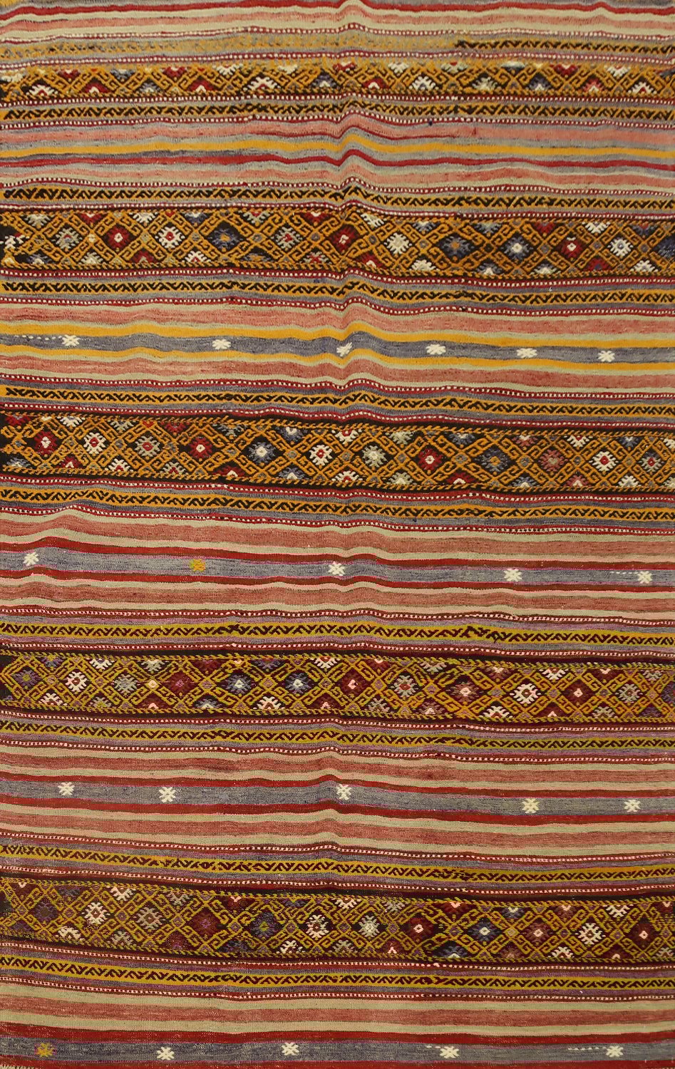 Vegetable Dye Kilim Turkish Area Rug 6x8