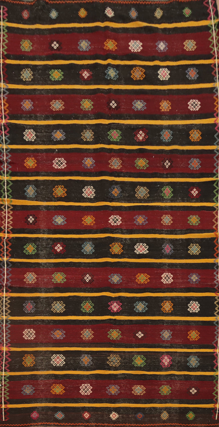 Vegetable Dye Kilim Turkish Area Rug 6x11