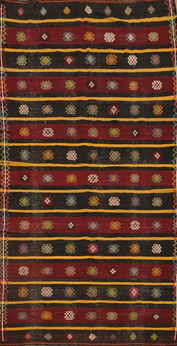 Vegetable Dye Kilim Turkish Area Rug 6x11